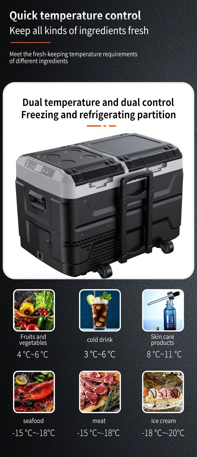 low noise car fridge freezer camping truck fishing beverage  04 